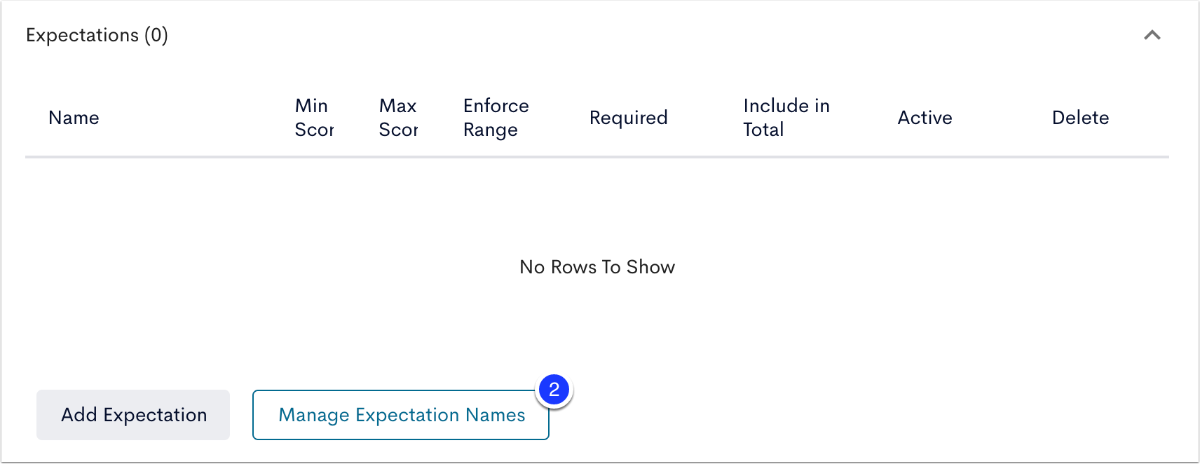 image of expectatinos module with manage expectations marked as step 2
