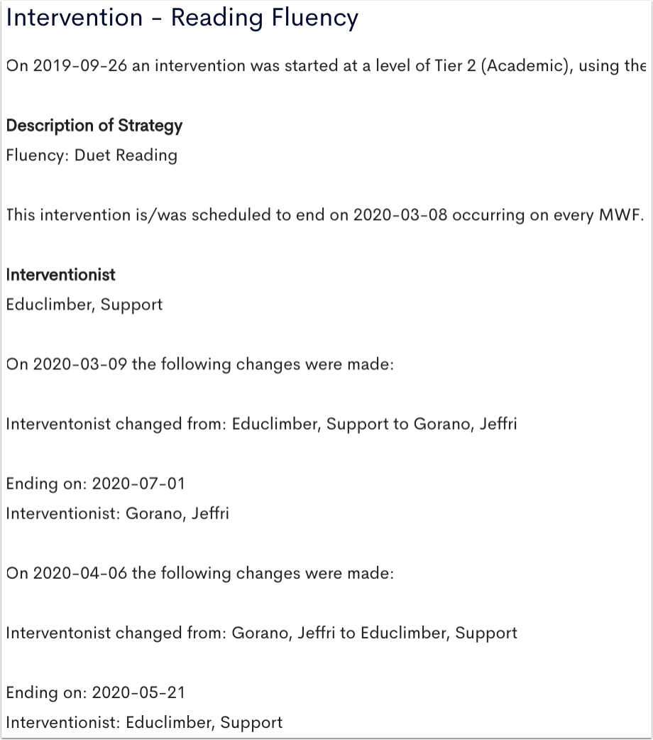 An example Intervention smartFIELD result.