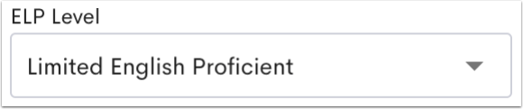 An example ELP Level field.