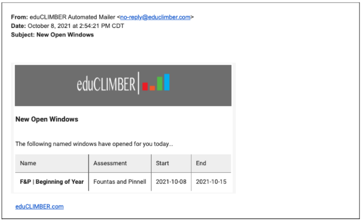 Entering Assessment Scores – eduCLIMBER